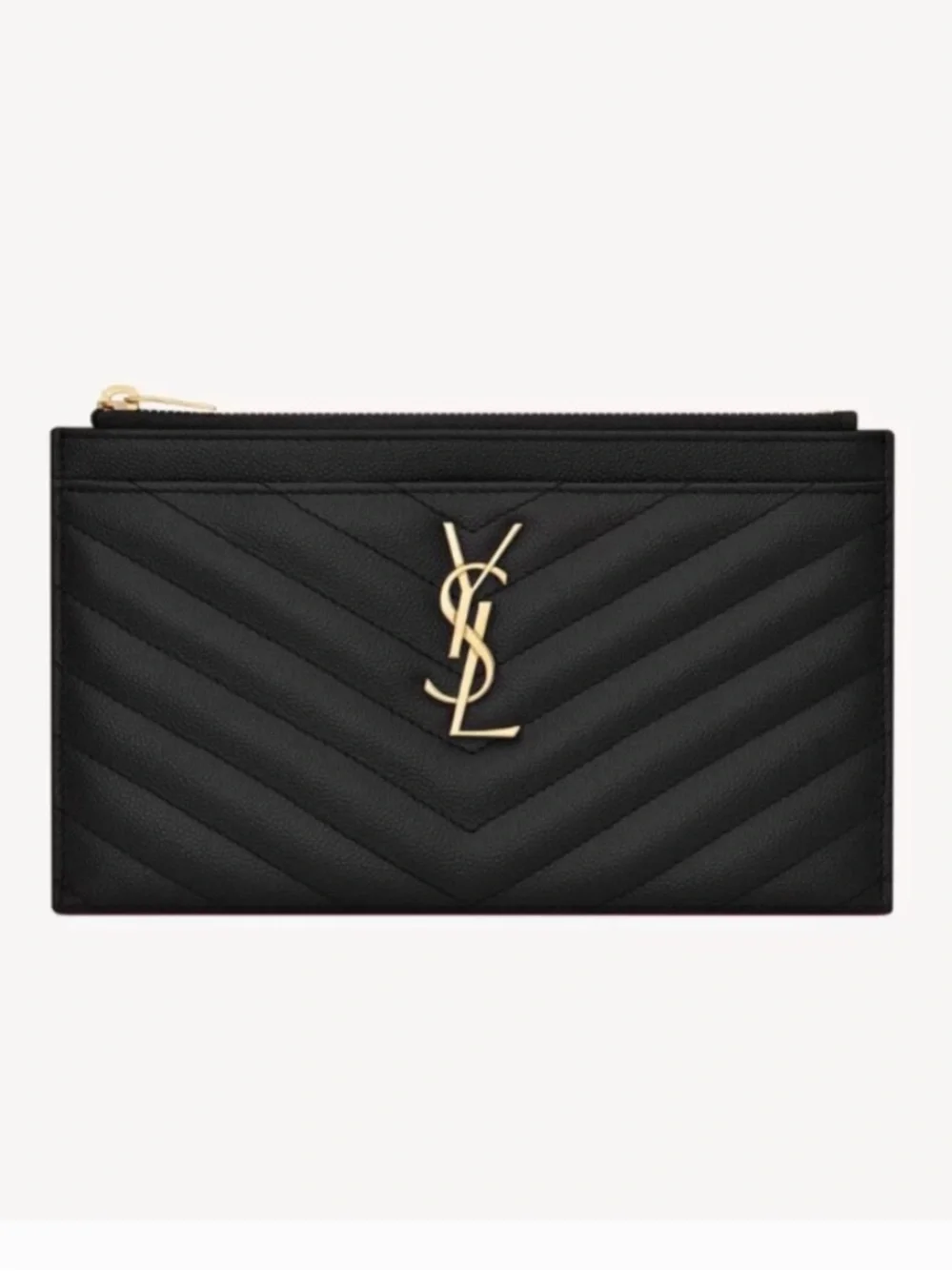 YSL Grain De Poudre Monogramme Pouch - Picture 1 of 11